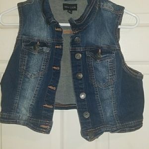 Large jean jacket vest